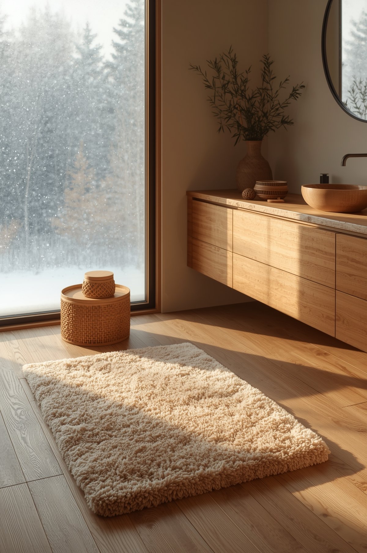 warm & cozy winter bathroom decor ideas
