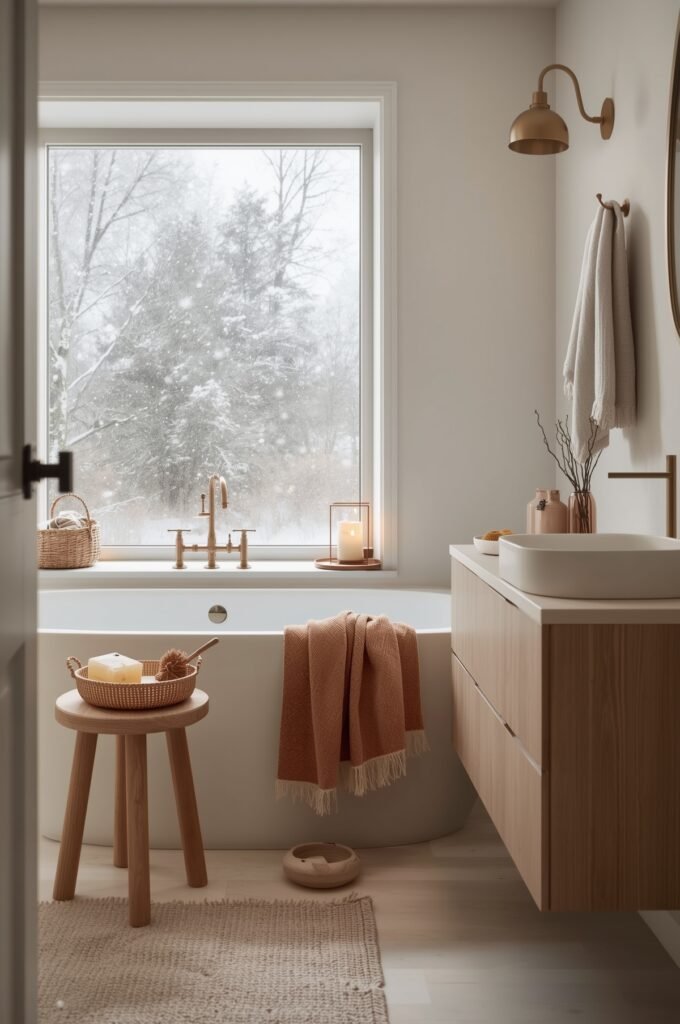 warm & cozy winter bathroom decor ideas