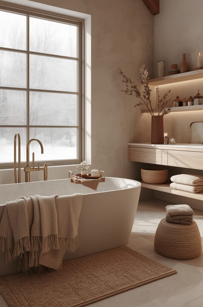 warm & cozy winter bathroom decor ideas