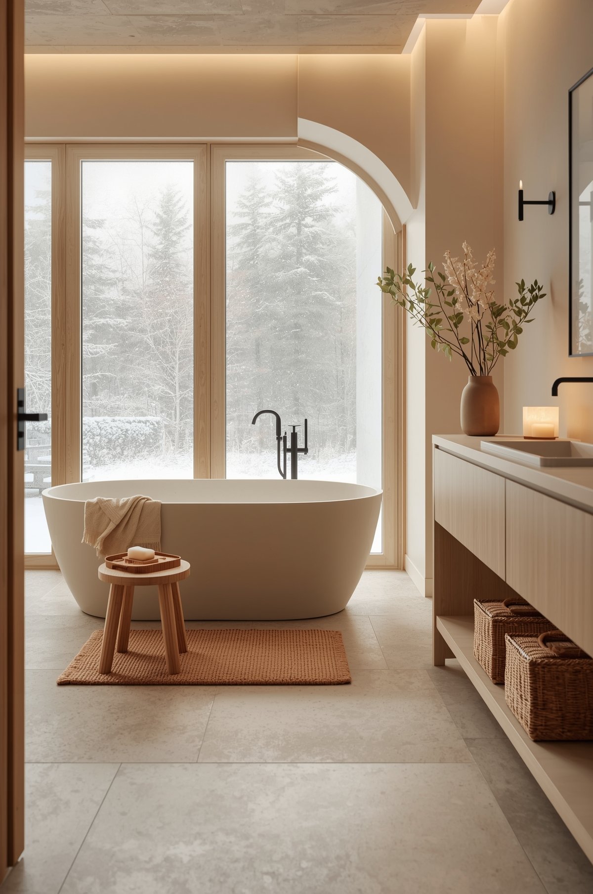 warm & cozy winter bathroom decor ideas