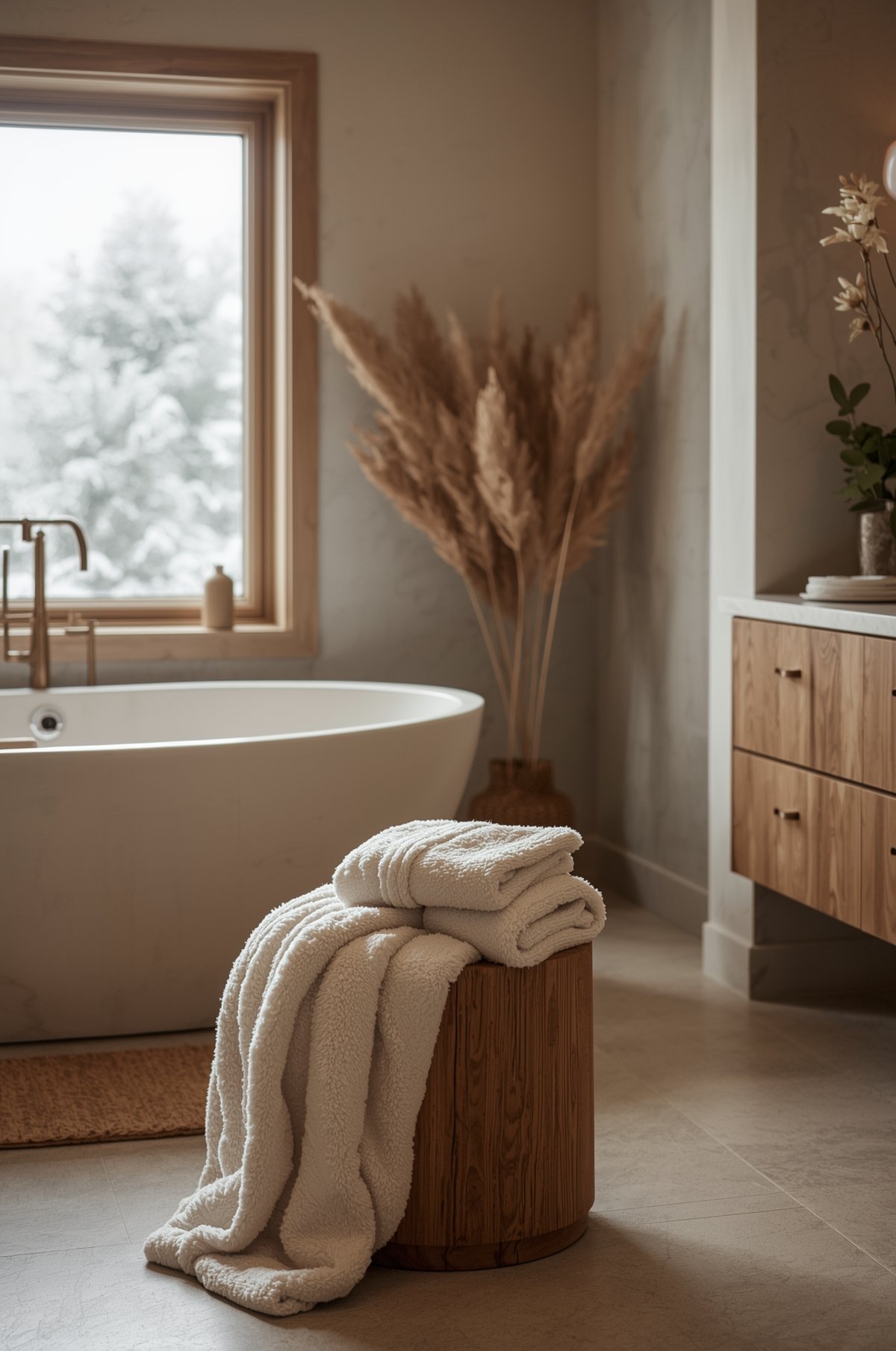 warm & cozy winter bathroom decor ideas