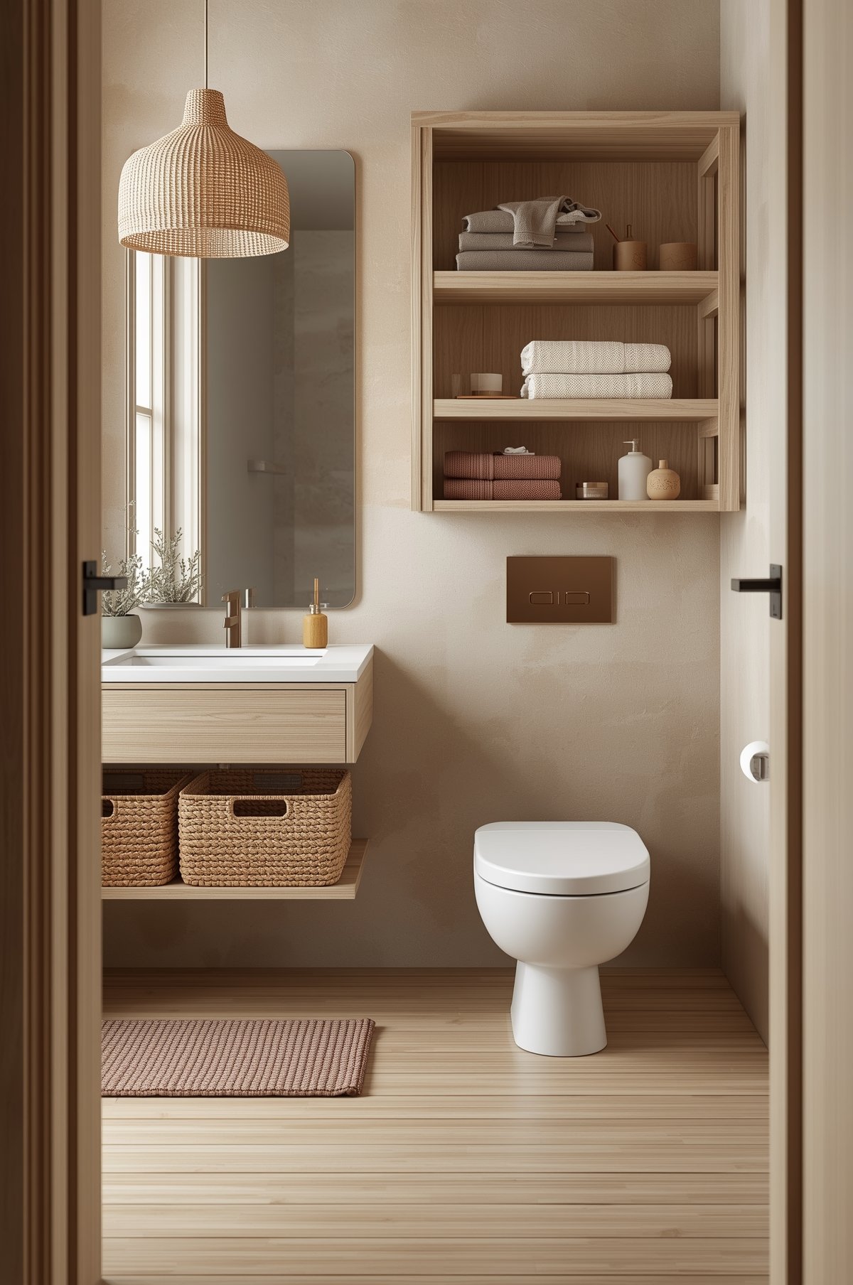 japandi decor ideas fall winter bathroom refresh