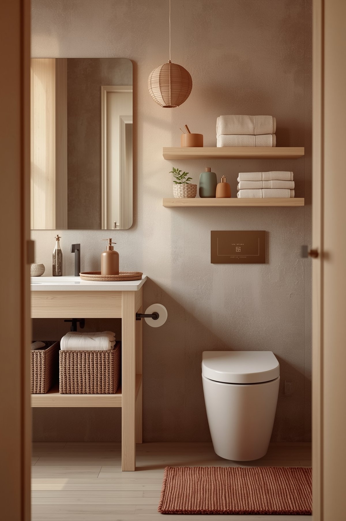 japandi decor ideas fall winter bathroom refresh