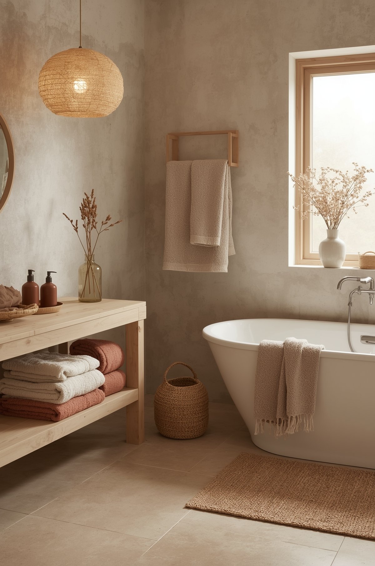 japandi decor ideas fall winter bathroom refresh