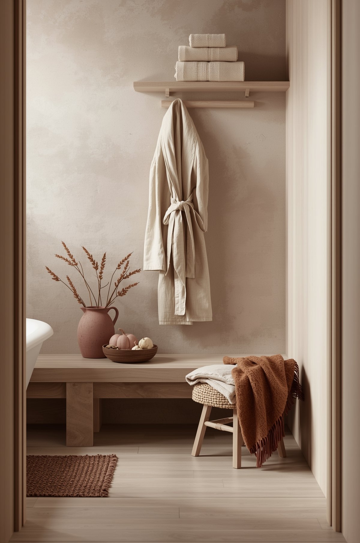 japandi decor ideas fall winter bathroom refresh