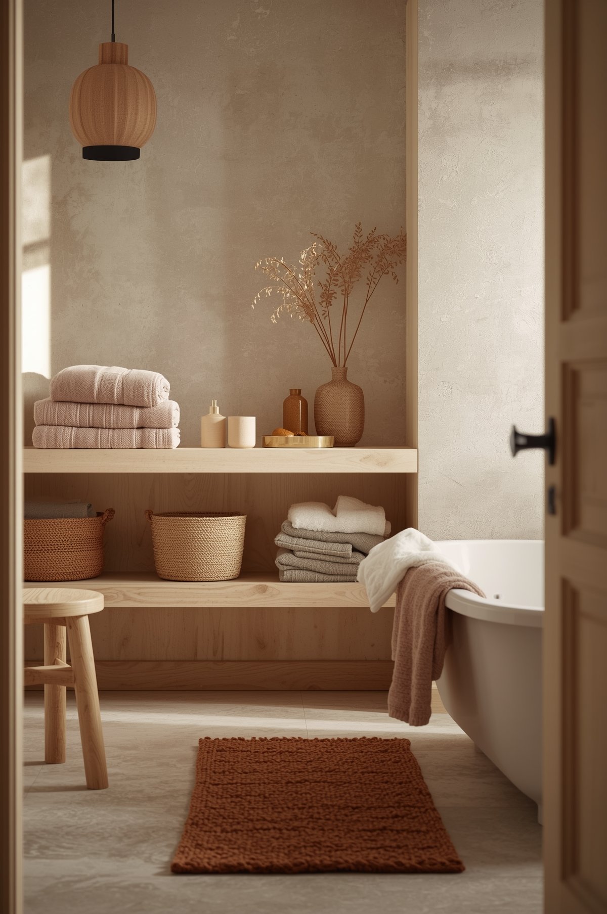 japandi decor ideas fall winter bathroom refresh