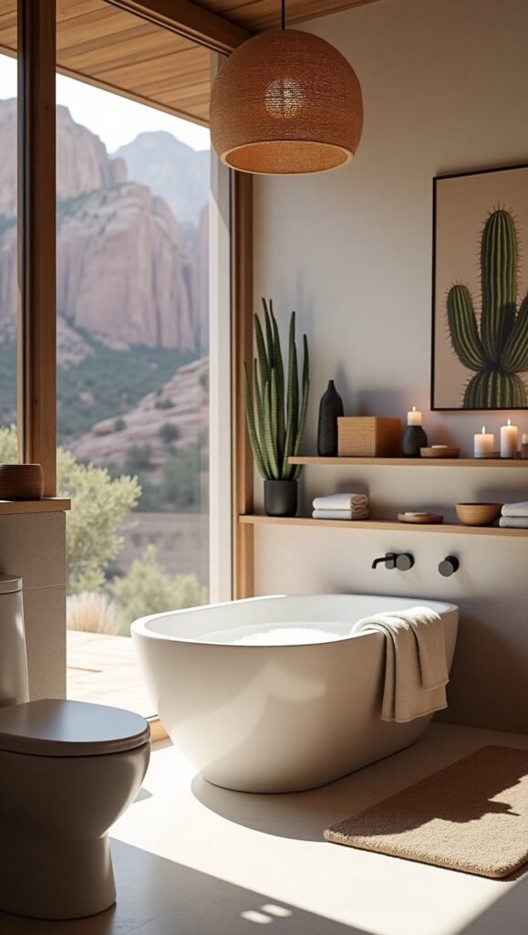 japandi decor ideas fall winter bathroom refresh