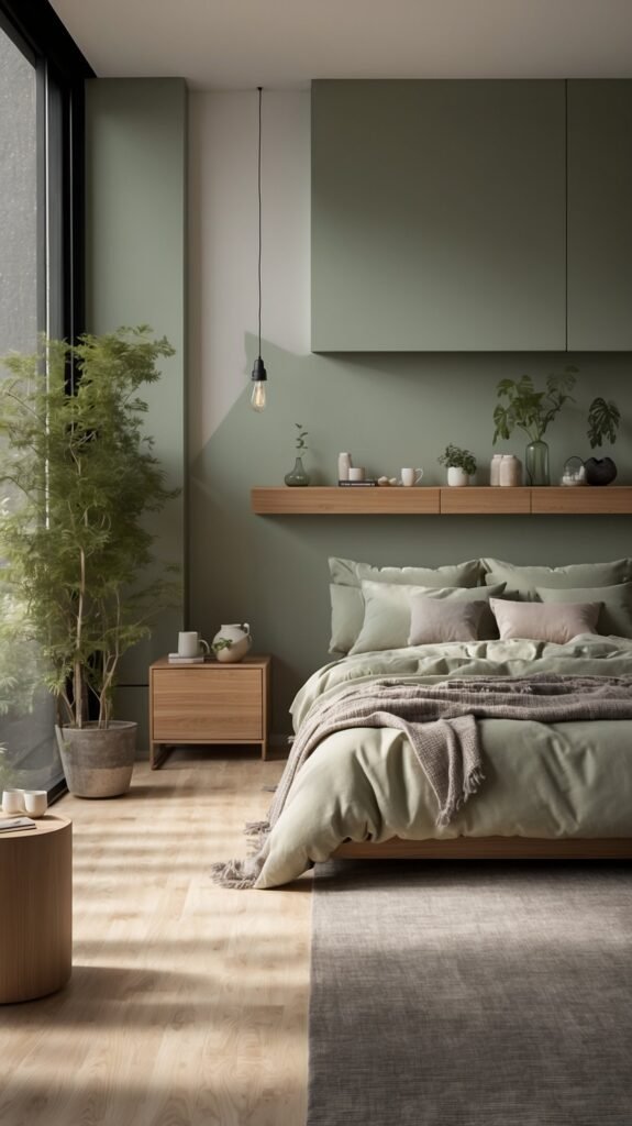 sage green bedroom