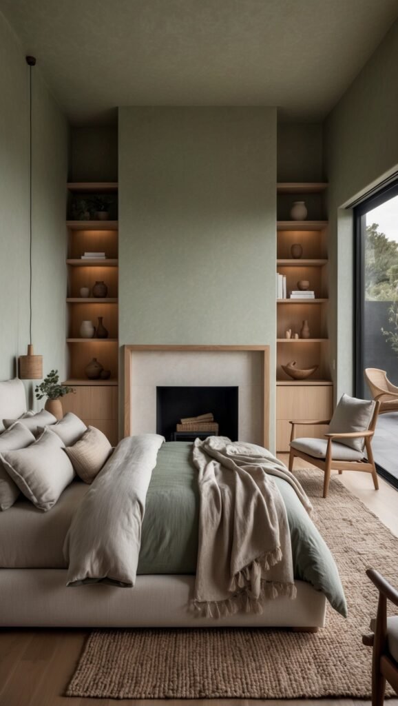 sage green bedroom