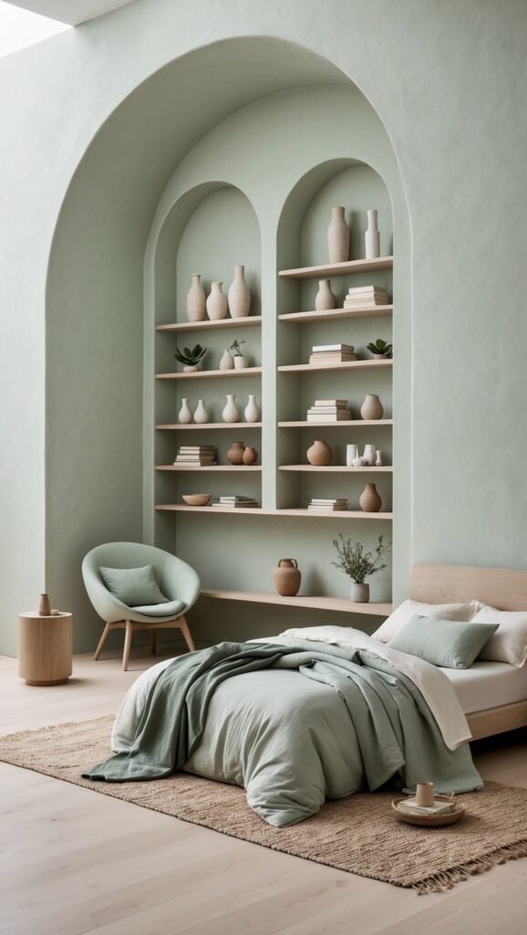 sage green bedroom