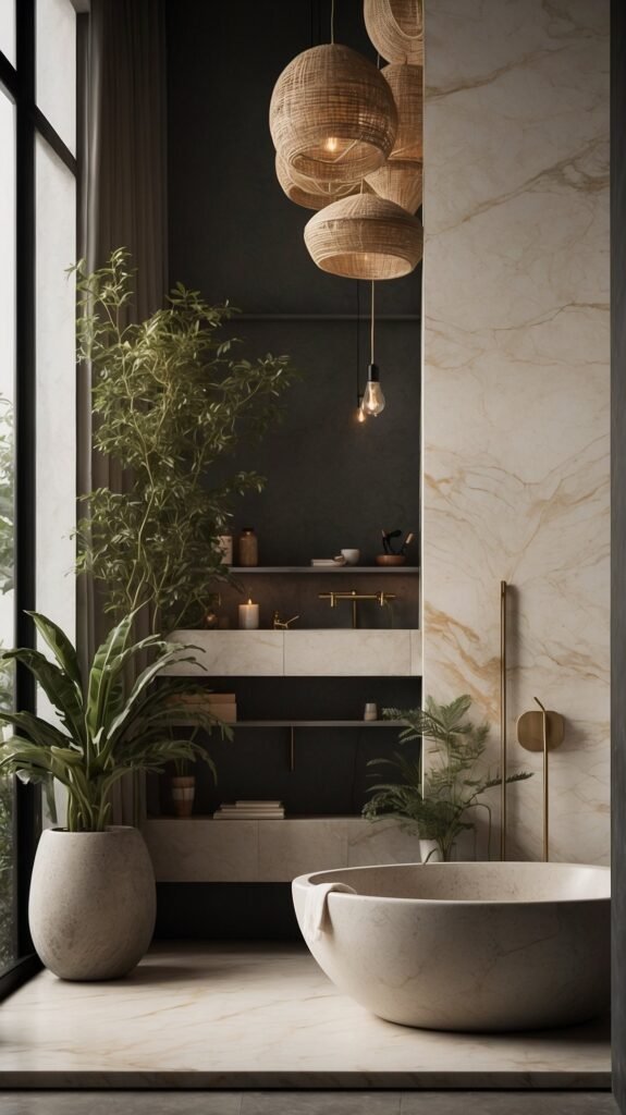 bathroom trend 2025 luxurious hotel style bathroom