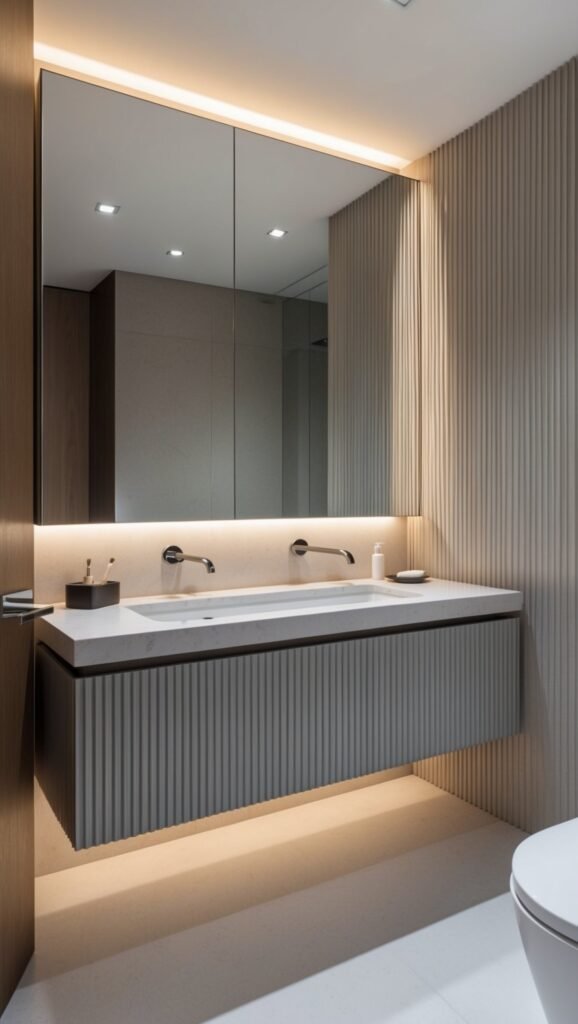 bathroom trend 2025 luxurious bathroom floating vanity