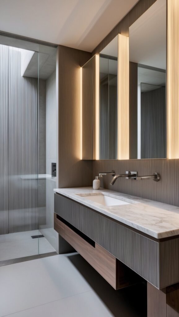bathroom trend 2025 luxurious bathroom floating vanity