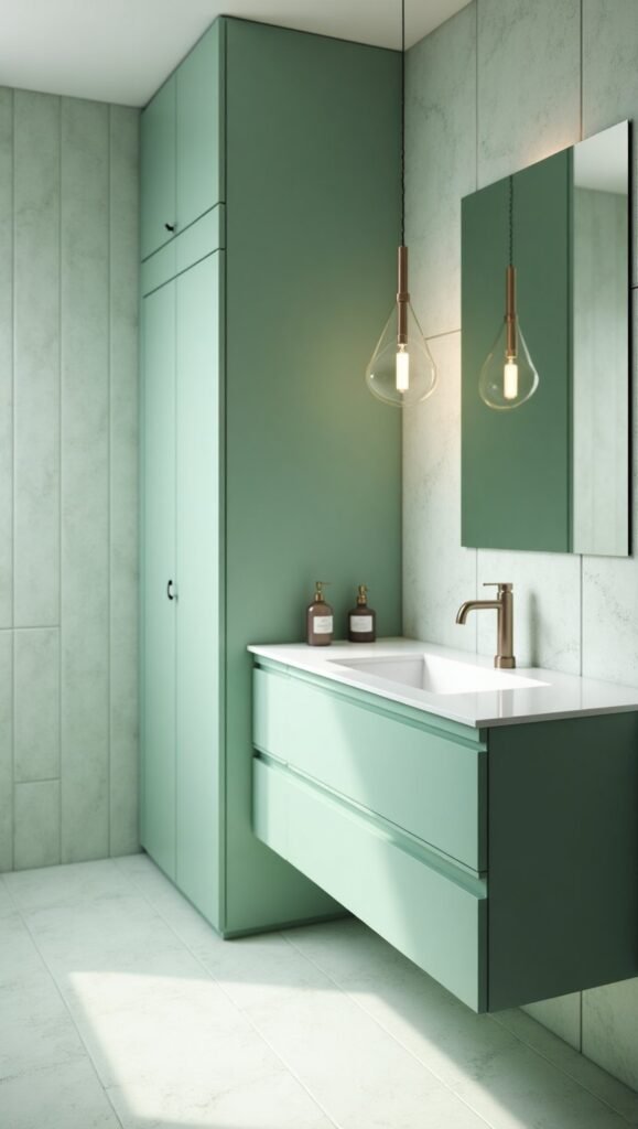 bathroom trend 2025 color drenching