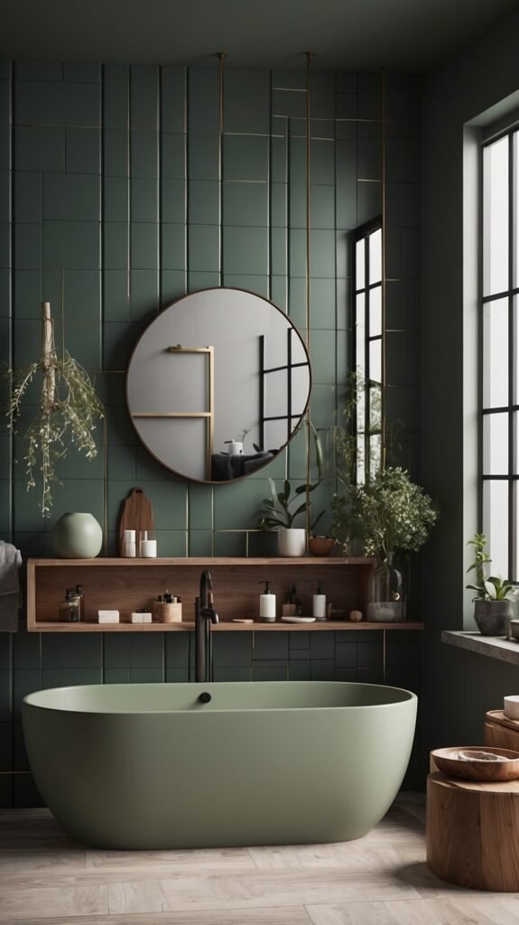 bathroom trend 2025 color drenching