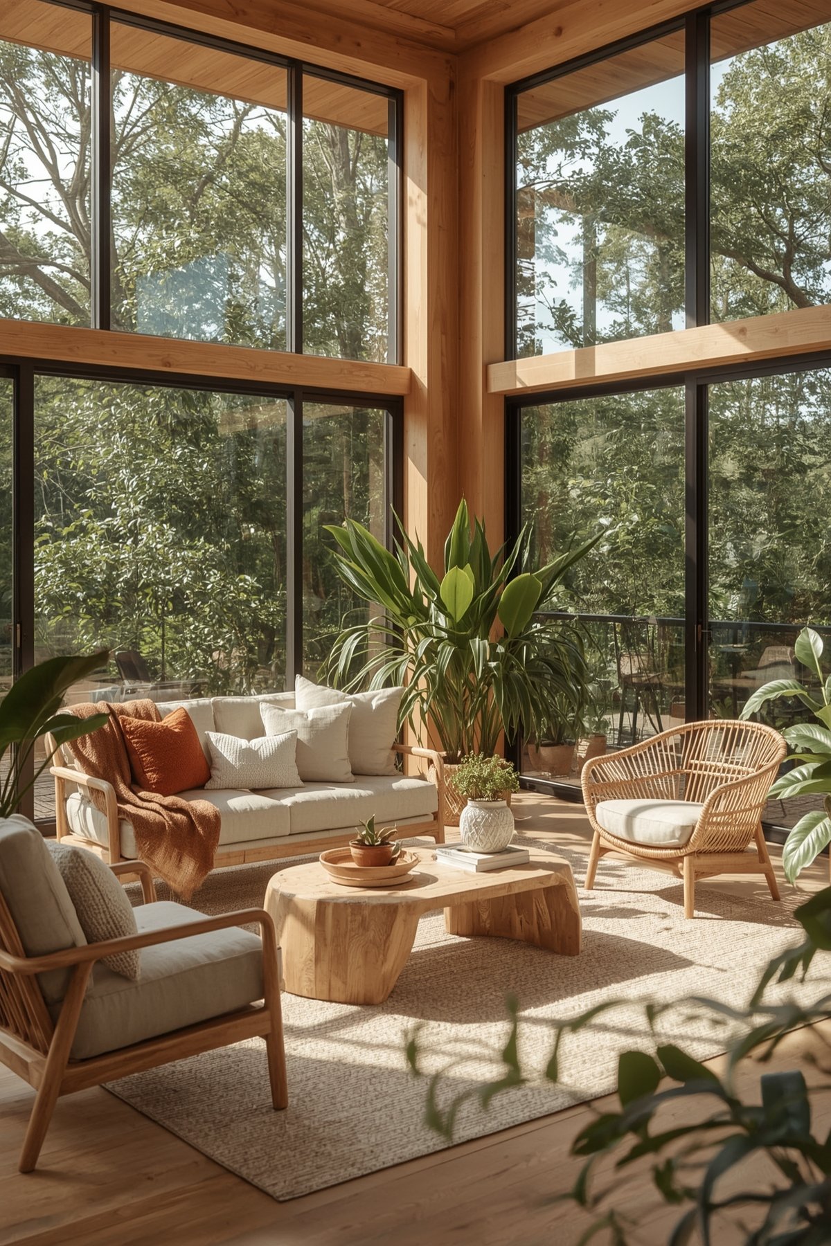 japandi boho interior design idea