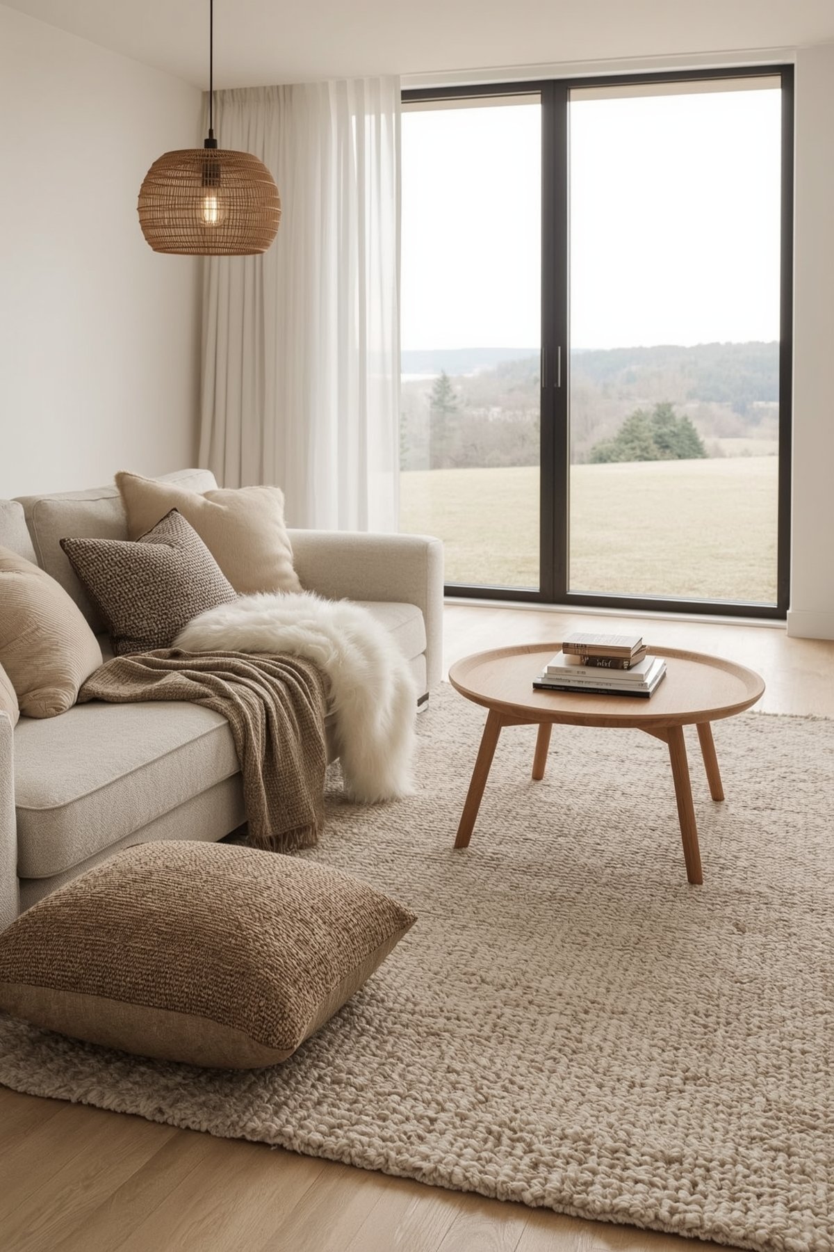 japandi boho interior design idea