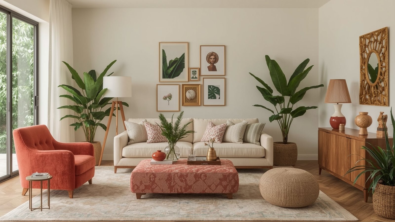 japandi boho interior design idea