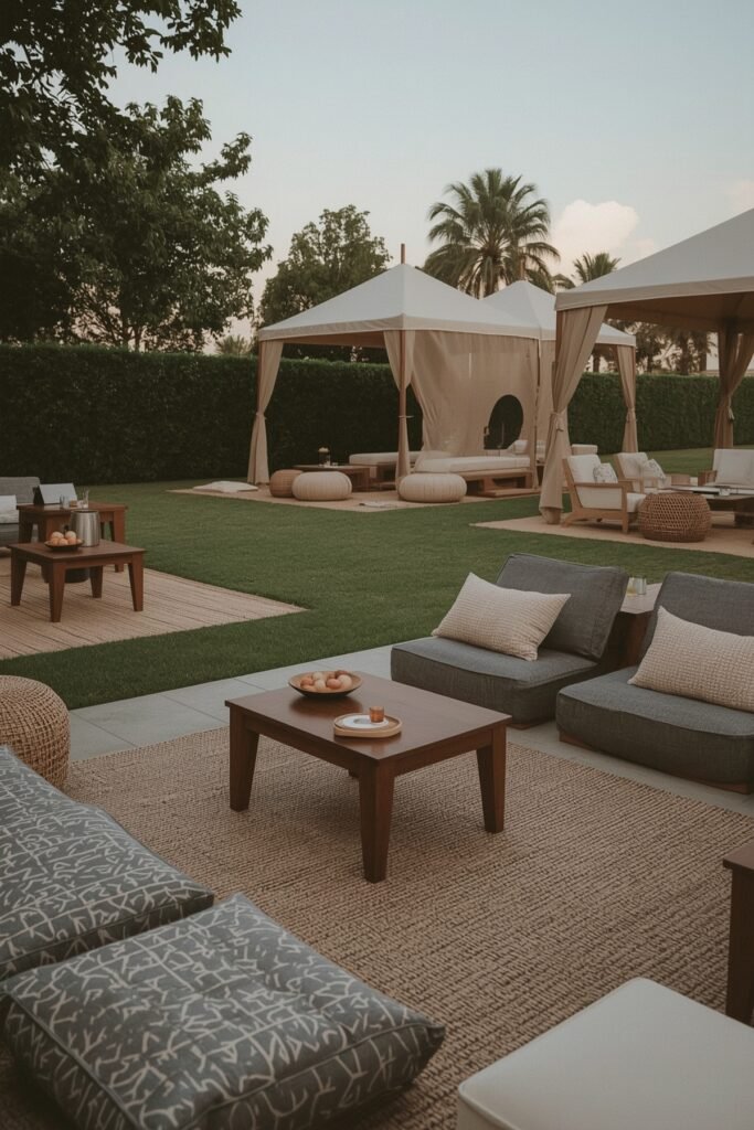 Japandi backyard Summer Camp