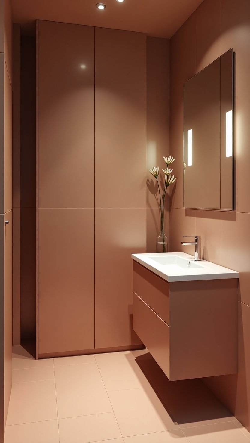 bathroom trend 2025 color drenching bathroom