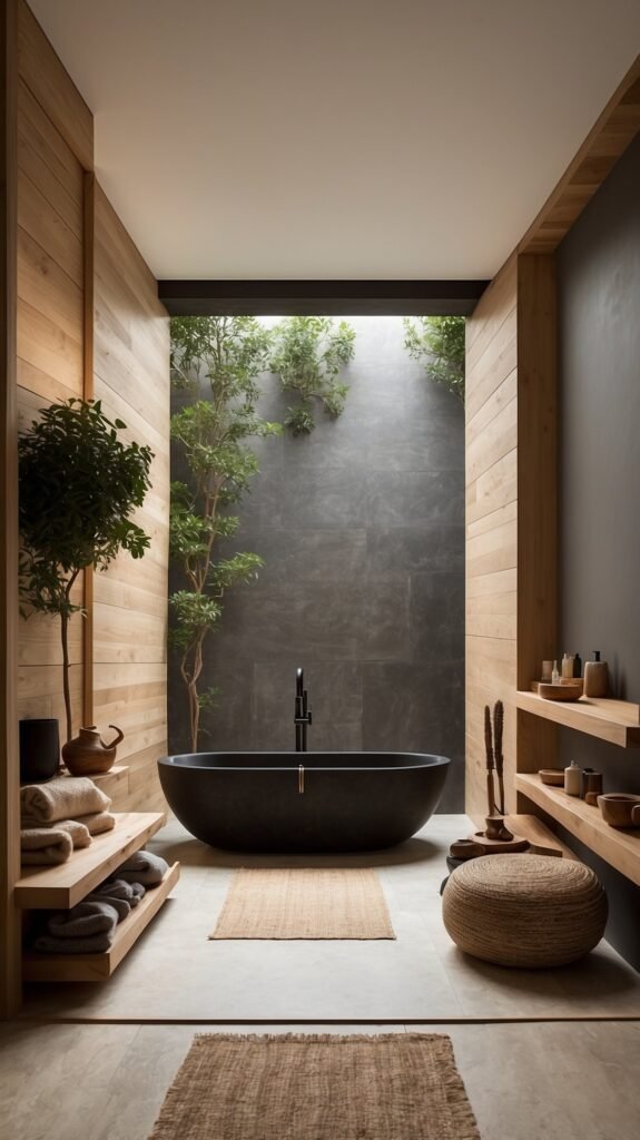 bathroom trend 2025 biophilic bathroom