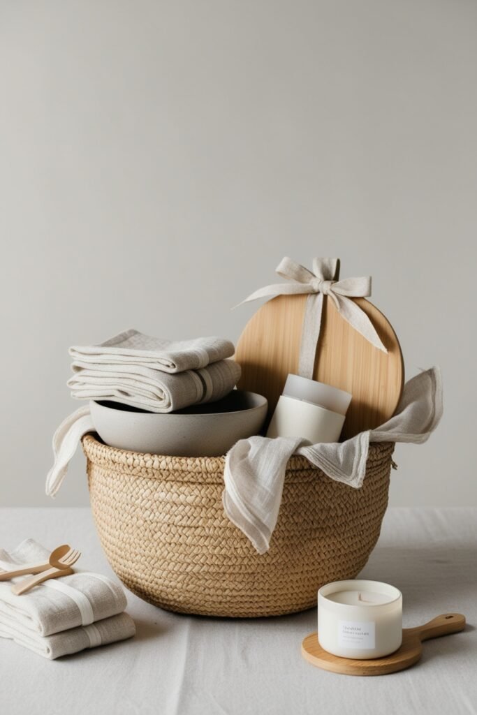 japandi mother's day gift wrapping idea