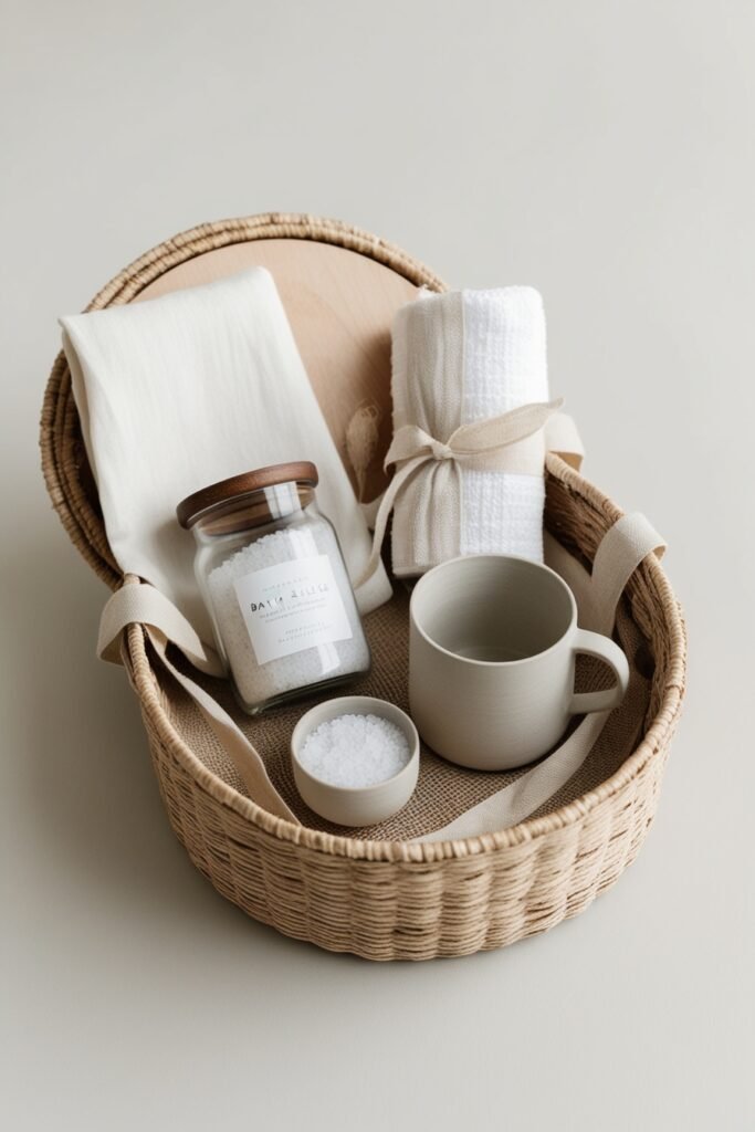 japandi mother's day gift wrapping idea