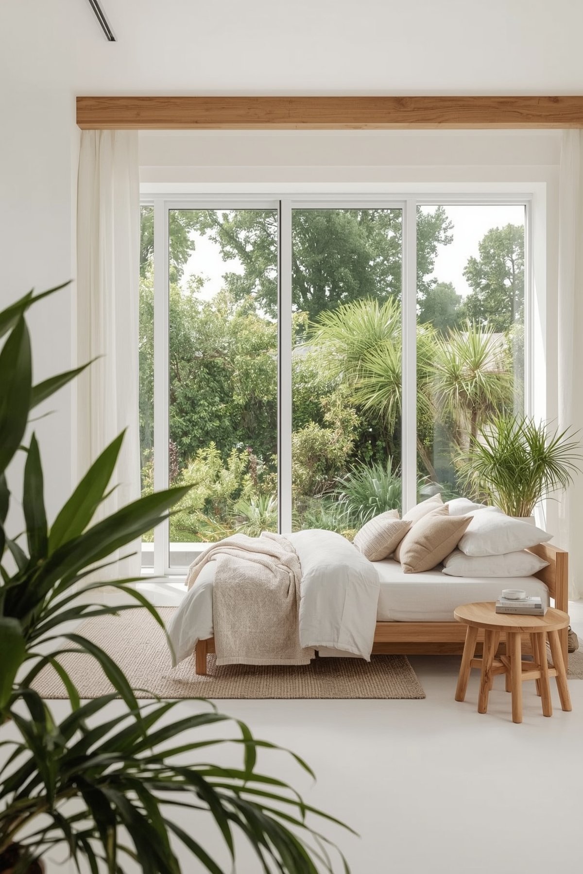 Japandi summer bedroom