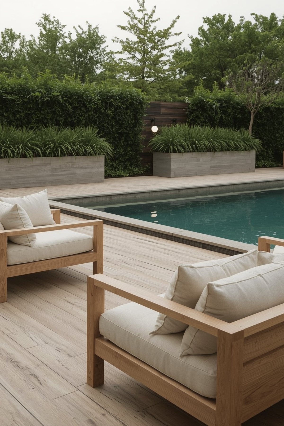 Beautiful Poolside Decor for a Relaxing Japandi Oasis
