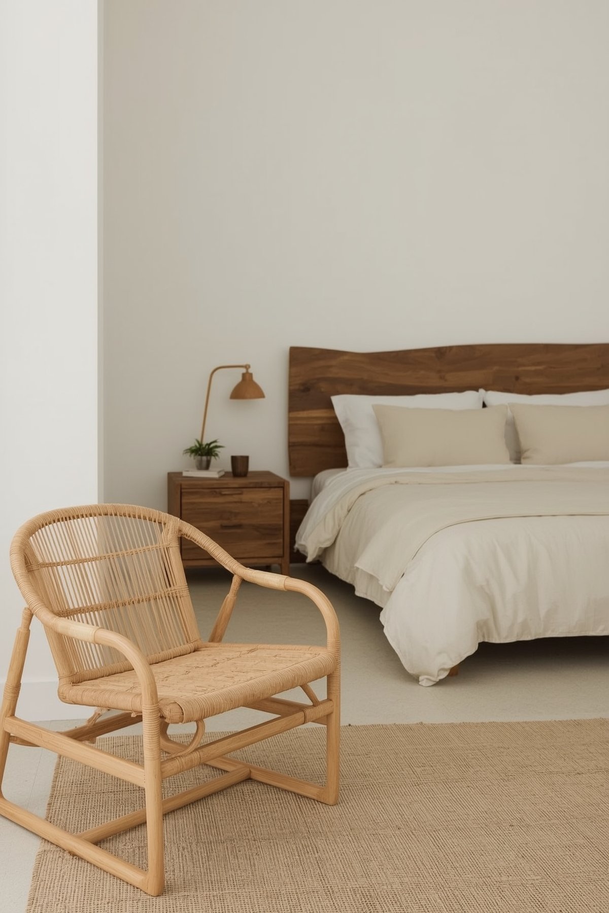 Japandi summer bedroom