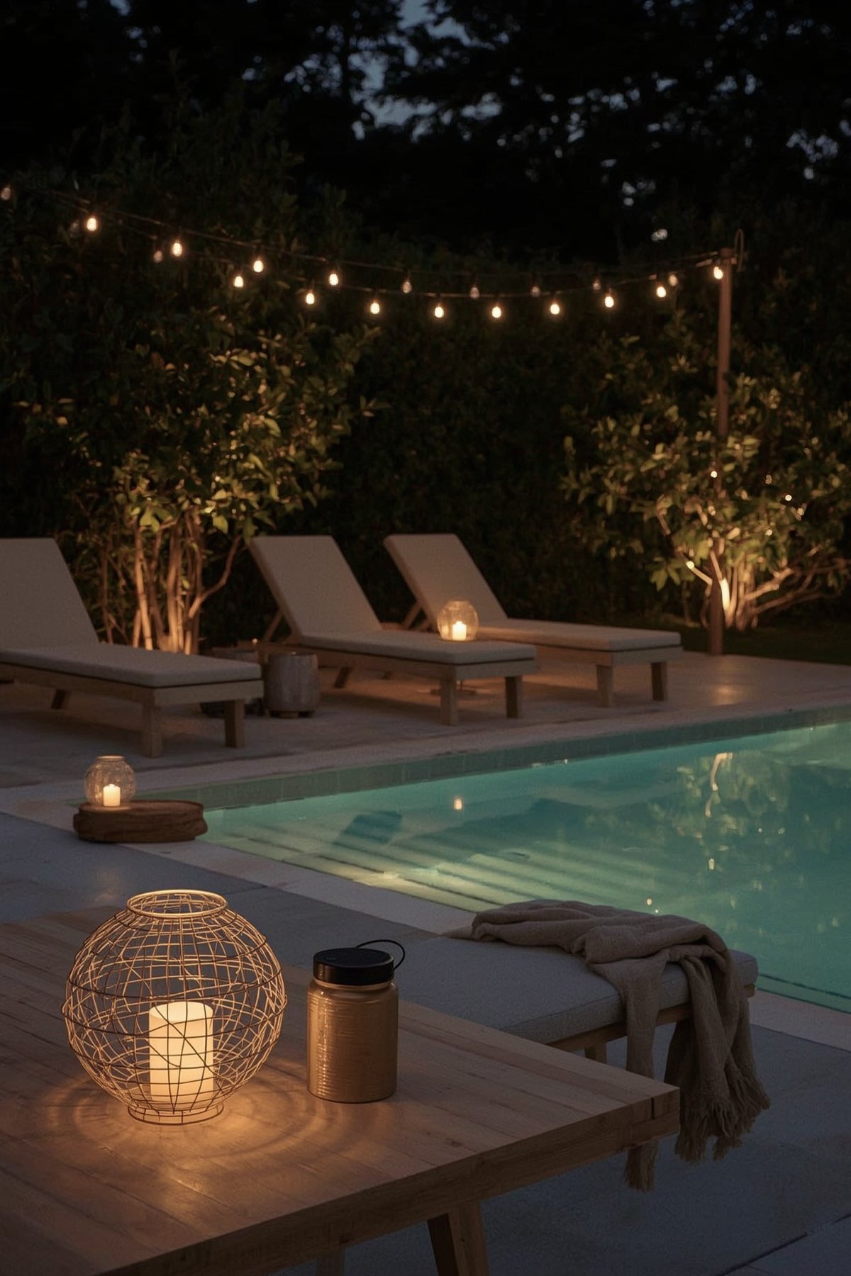 Beautiful Poolside Decor for a Relaxing Japandi Oasis
