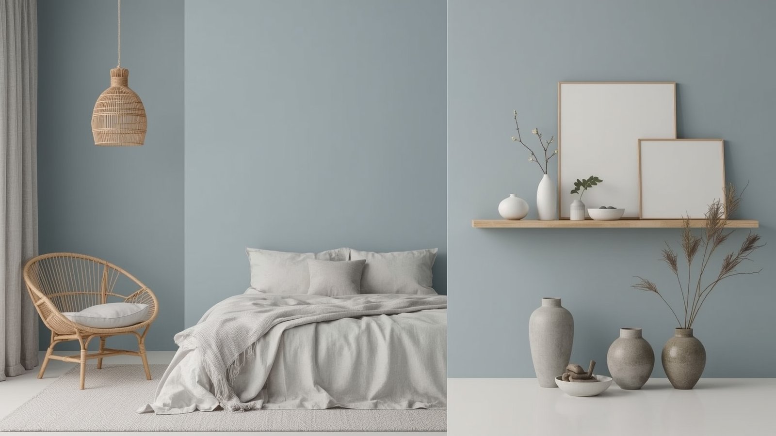 how to style blue bedroom