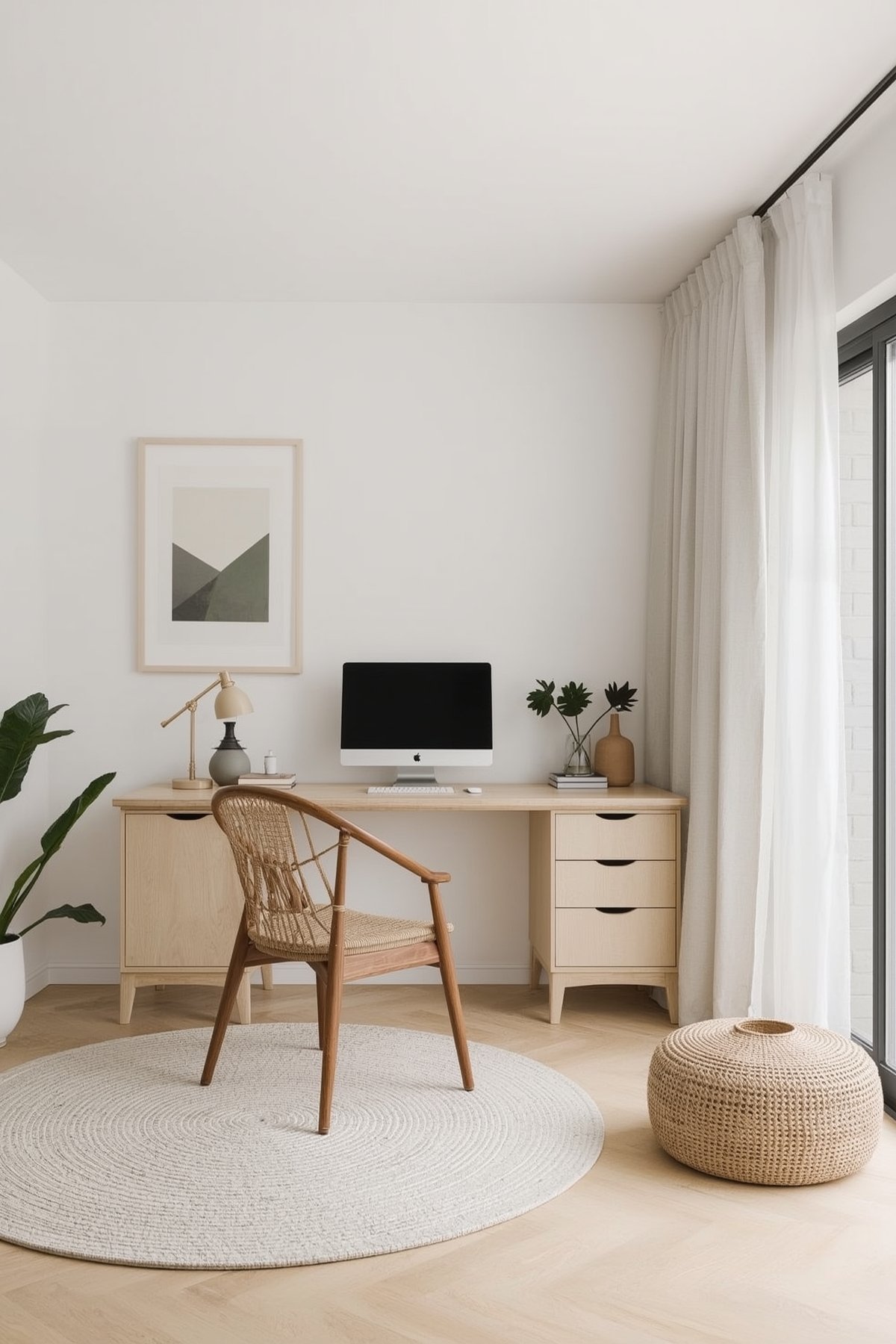 Scandinavian Nordic Home Office Background