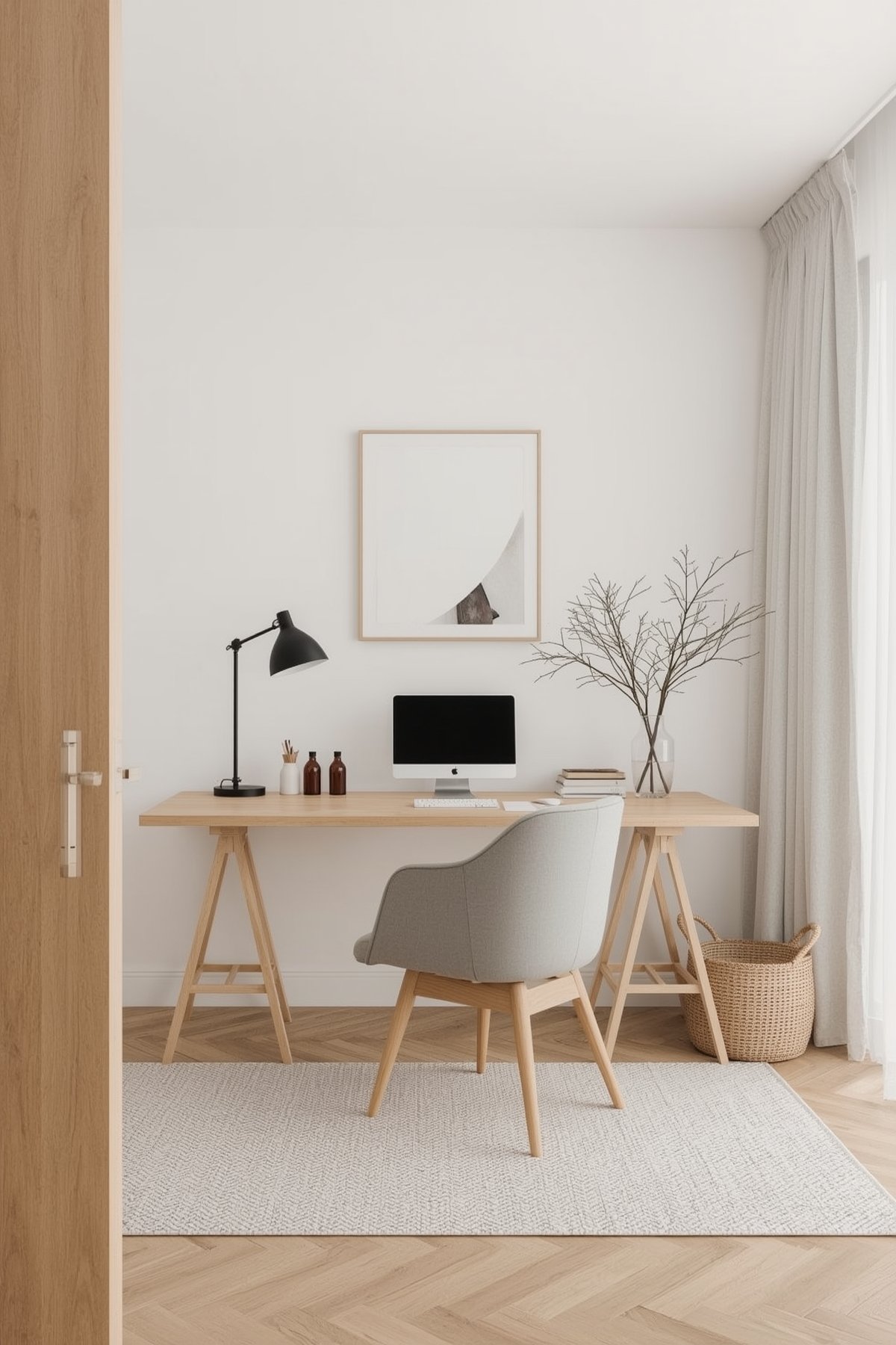Scandinavian Nordic Home Office Background