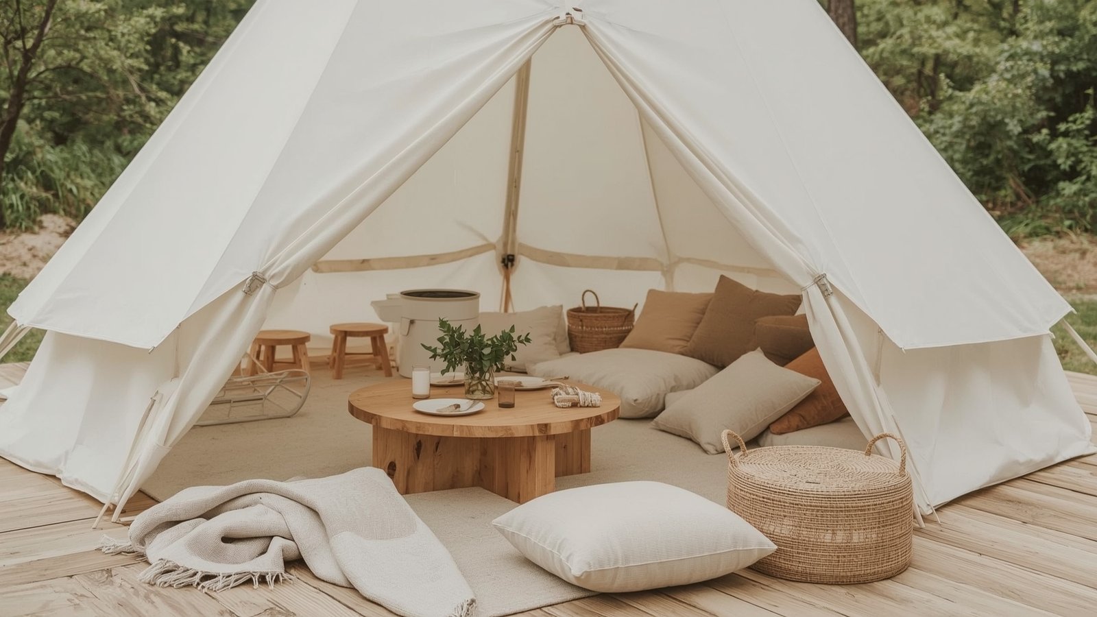 Japandi backyard Summer Camp