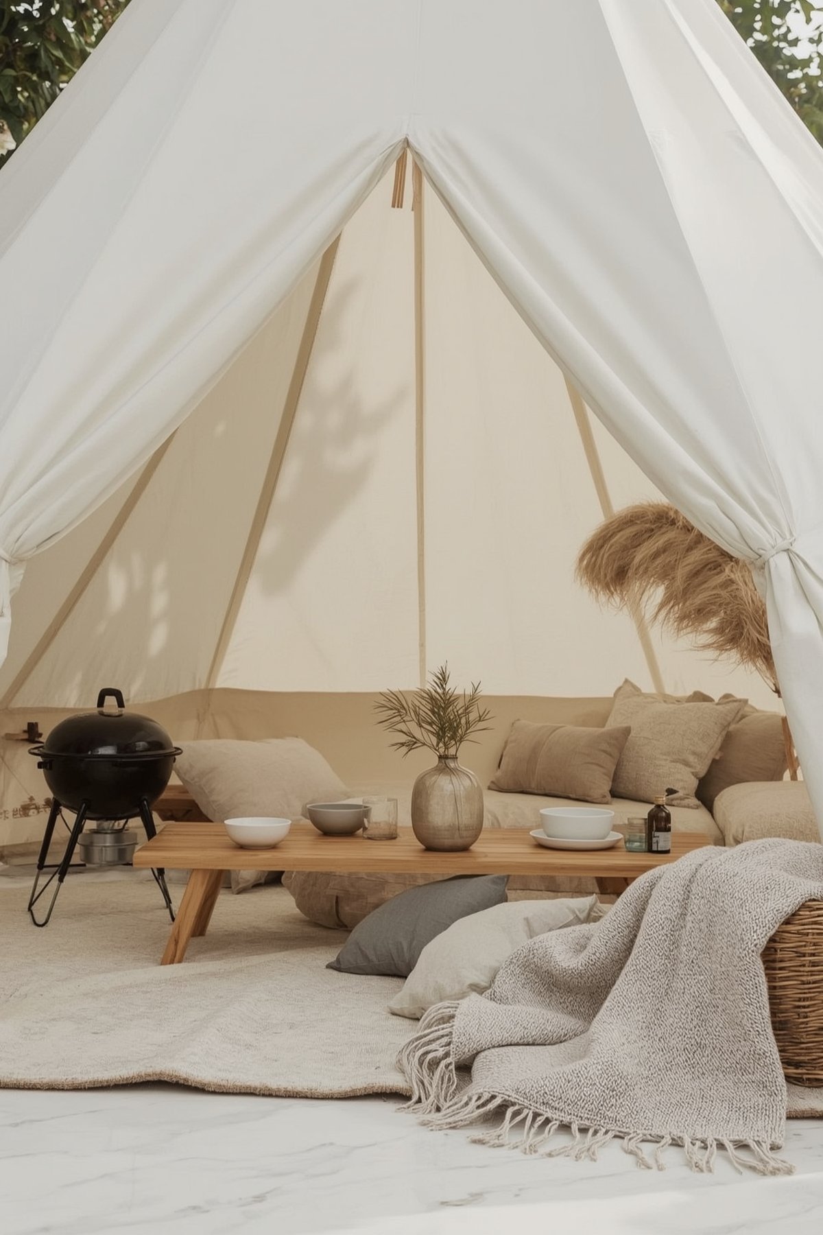 Japandi backyard Summer Camp