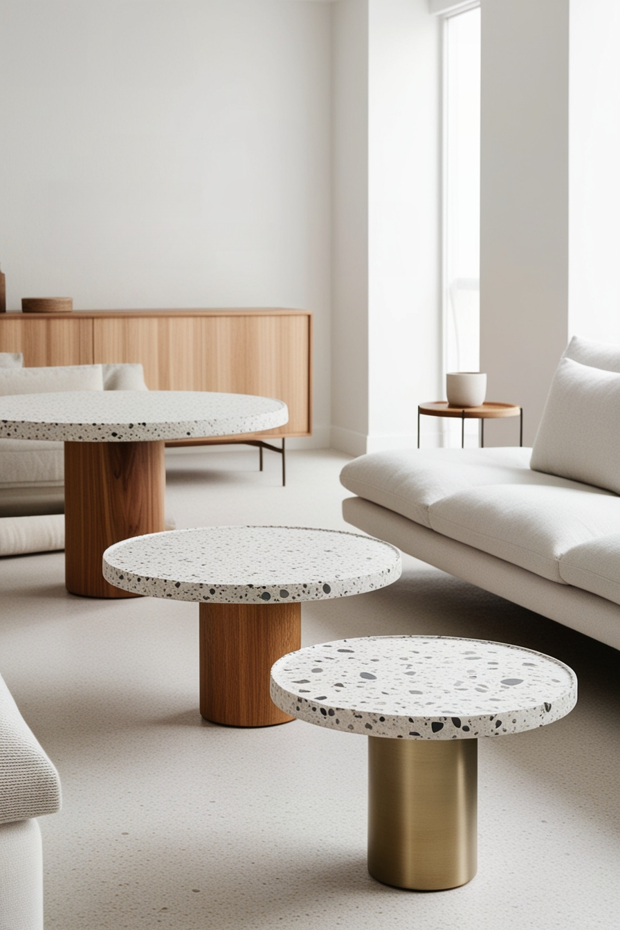 Stylish Terrazzo Interior Design custom terrazo coffee tables