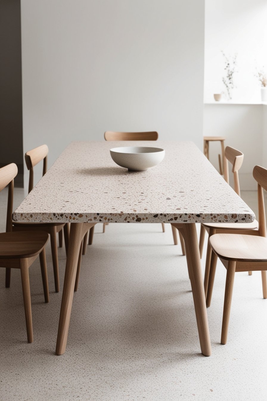 Stylish Terrazzo Interior Design custom terrazo dining tables