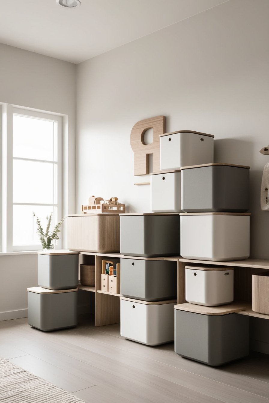 Scandinavian Kids Room Decor organization Ideas