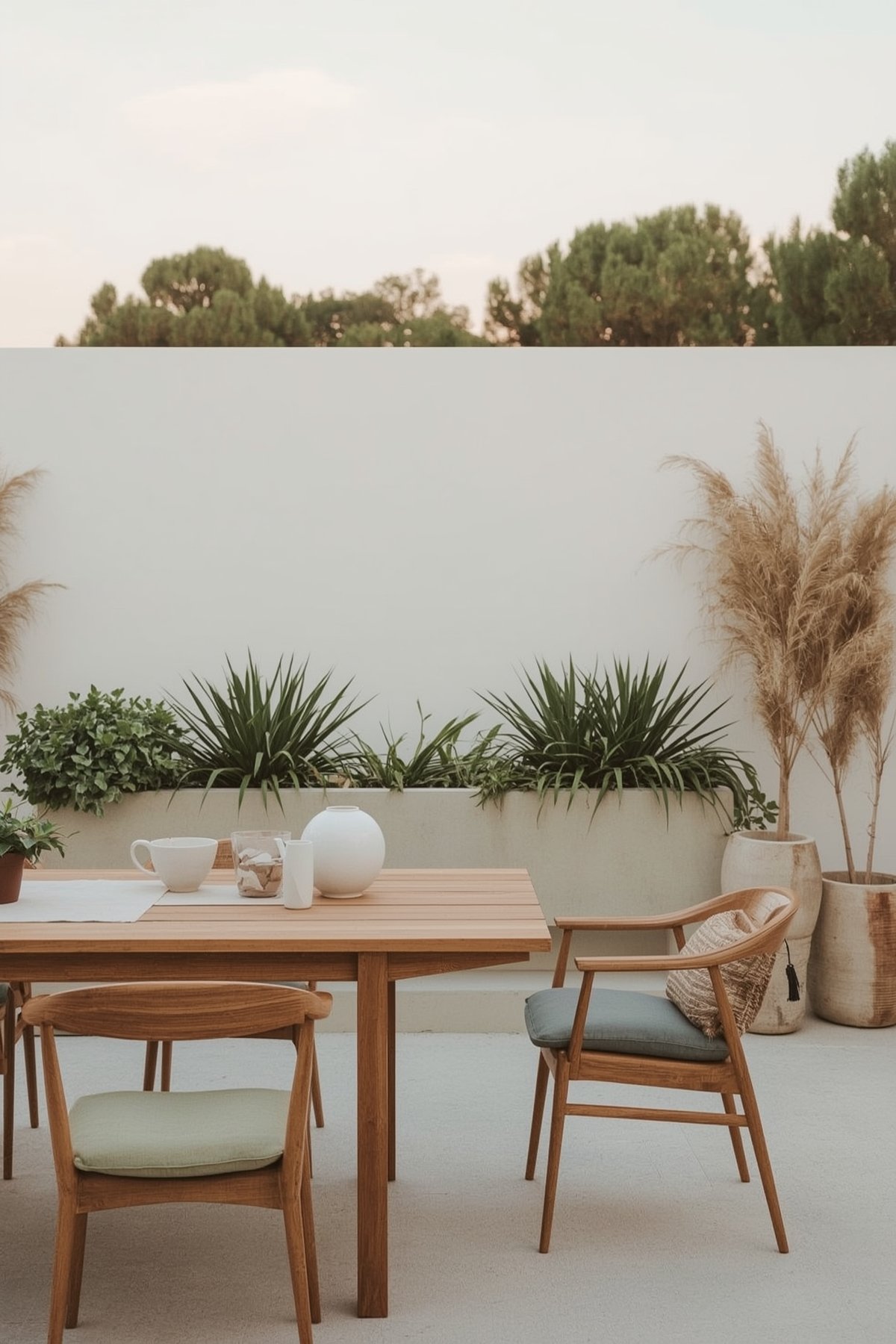 Japandi Al Fresco Dining Area for Summer