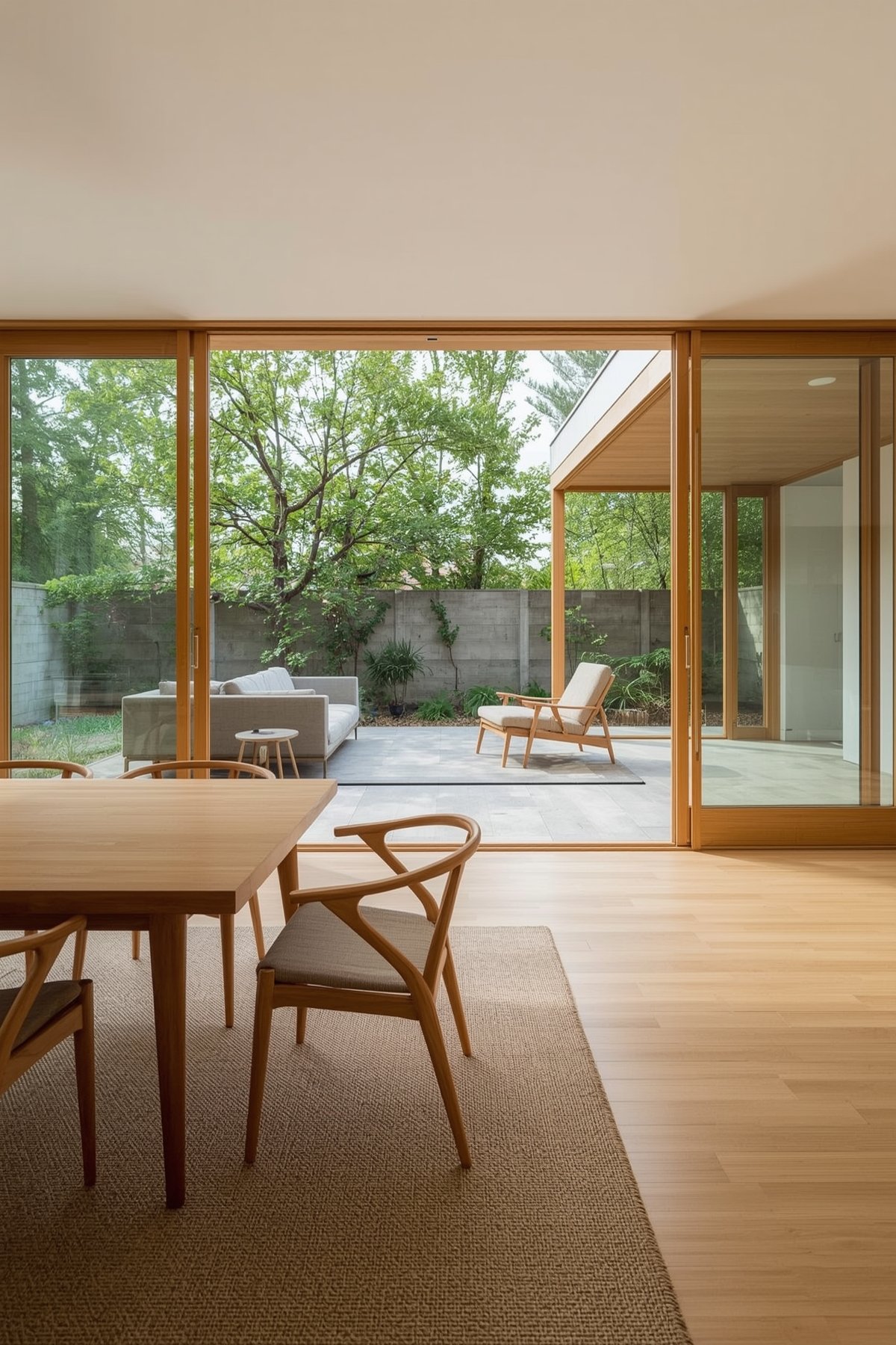 Cozy Japandi Al Fresco Dining Area for Summer