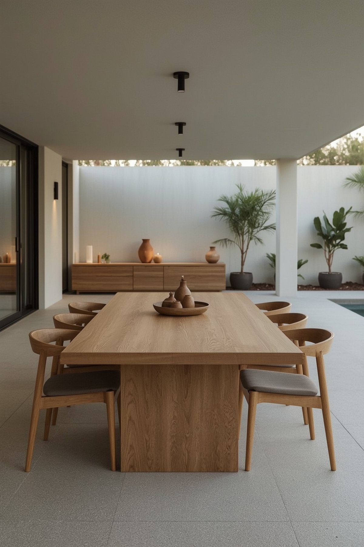 Japandi Al Fresco Dining Area for Summer
