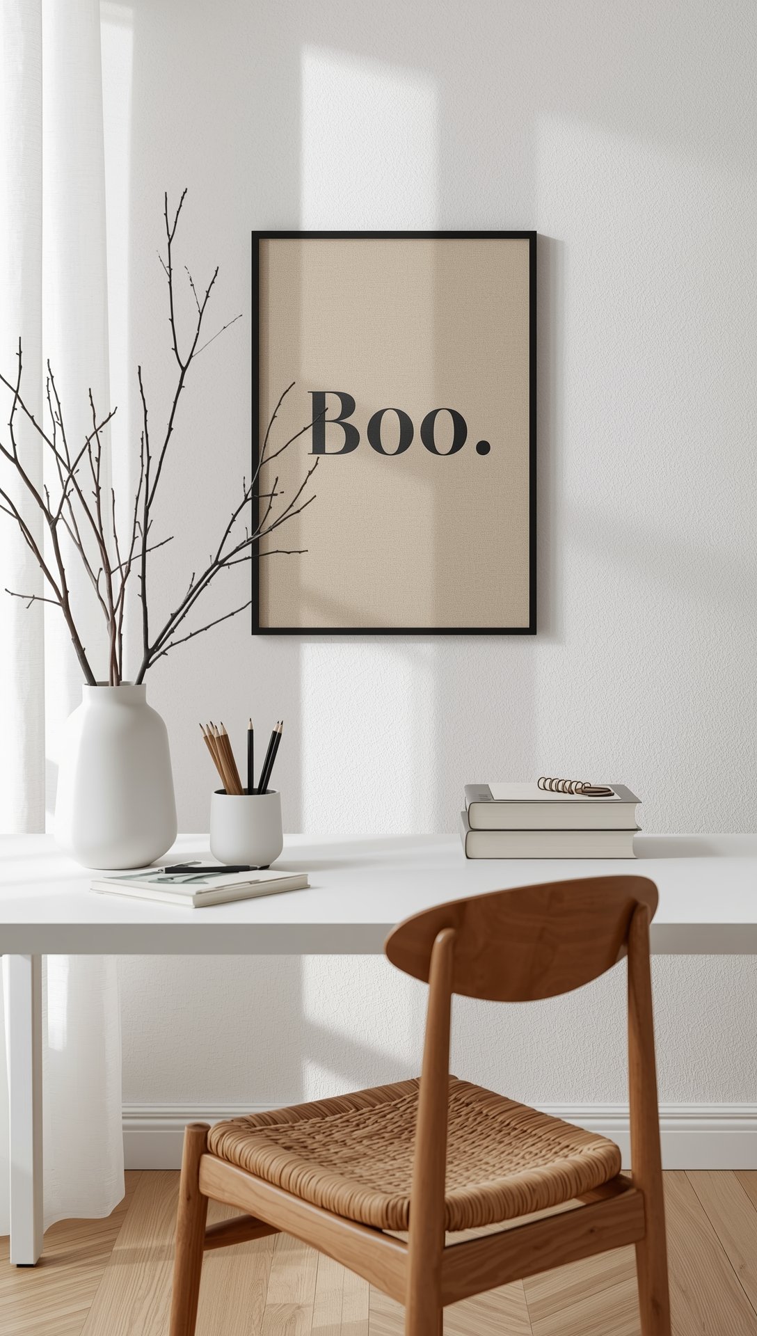 Japandi Halloween Decor