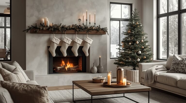 Christmas Mantel Decor: 12 japandi Essential Minimal Ideas You’ll Love