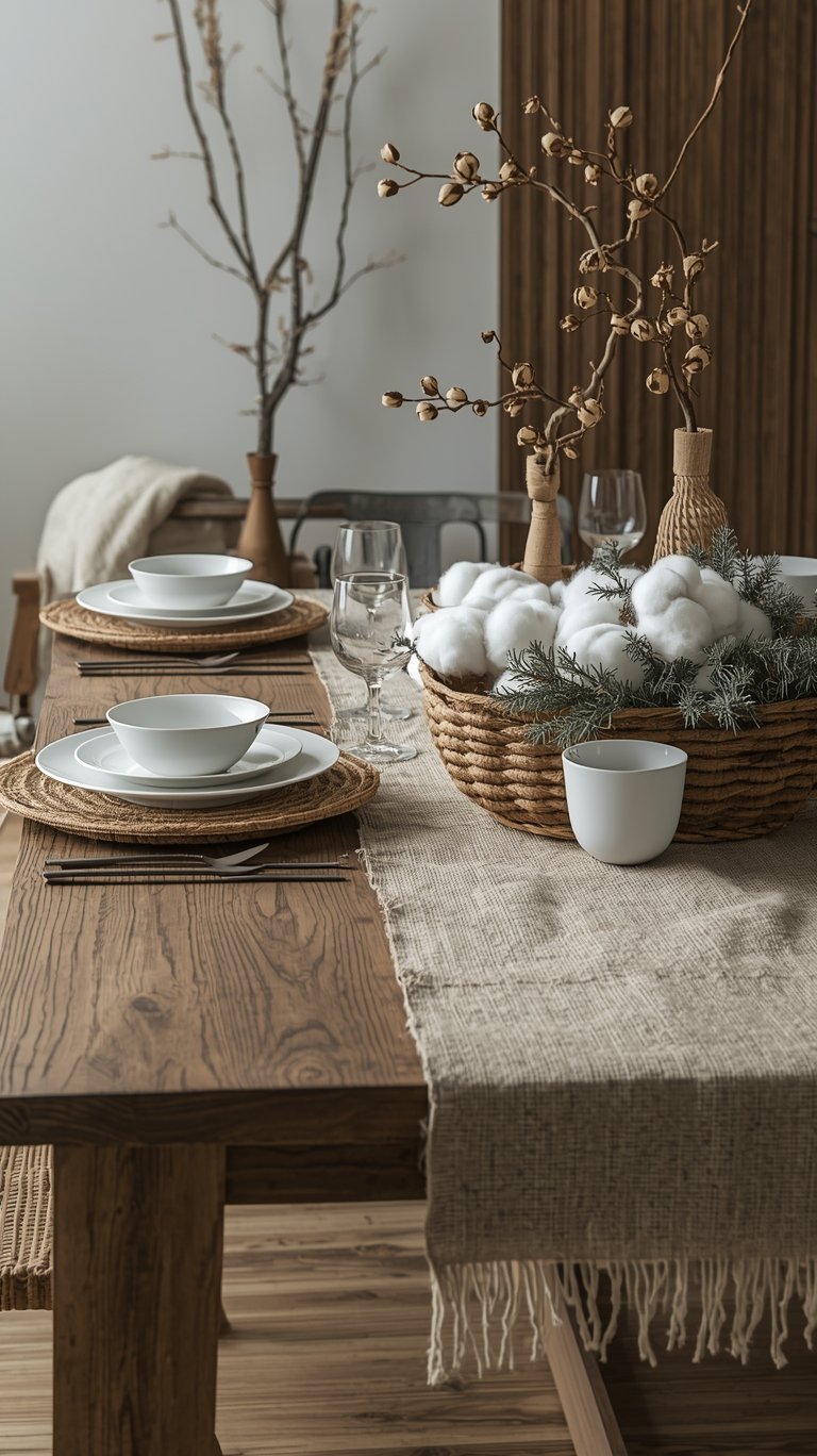 Japandi Christmas Tablescapes: Effortless Ideas for Natural Harmony and Cozy Ambiance