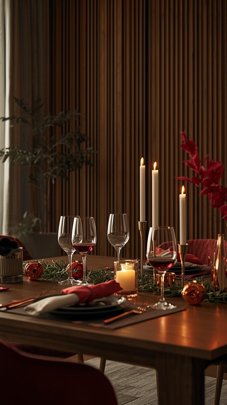 Valentine's day decor setup