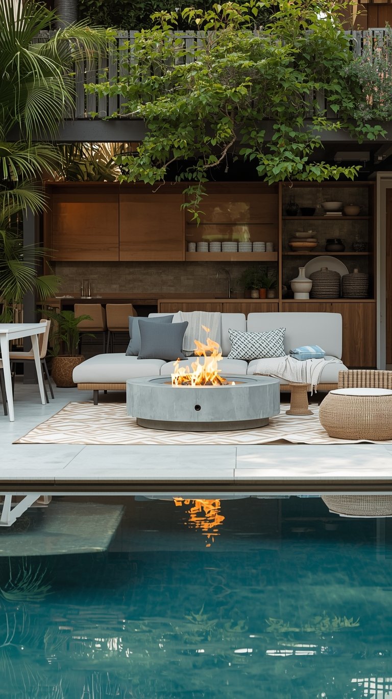 Beautiful Poolside Decor for a Relaxing Japandi Oasis