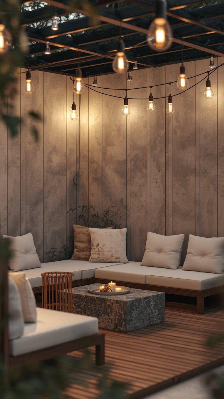 Chic Minimalist Outdoor String Lights Ideas