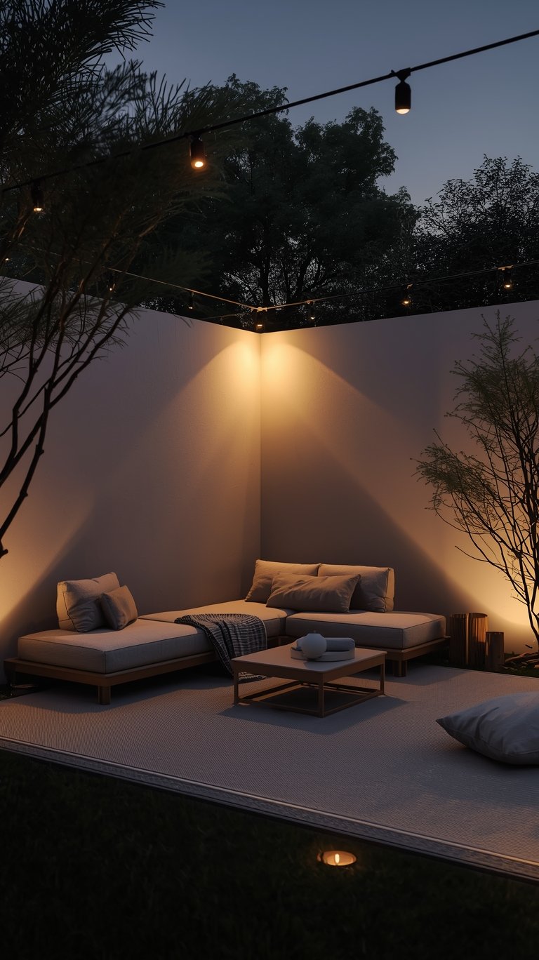 Chic Minimalist Outdoor String Lights Ideas
