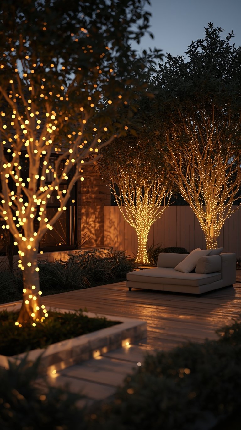 Chic Minimalist Outdoor String Lights Ideas